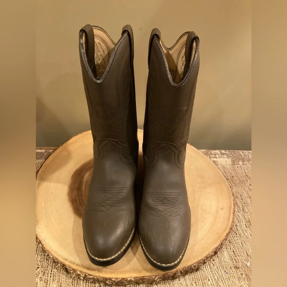 Durango Eagle‎ Western Cowboy Boots BT804 Kid's Size 2D US Color Tan Brown